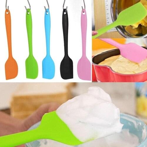 1pc Silicone Cream Butter Cake Spatula Mixing Batter Scraper Brush Butter Mixer Cake Brushes Kitchen Baking Tool Kitchenware