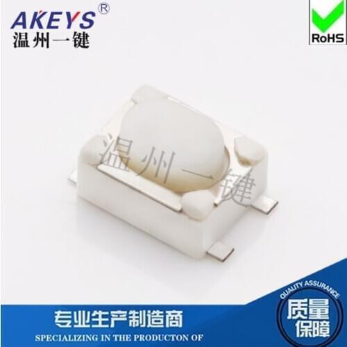 10PCS TS-A017 3*4*2.5 Tact switch silicone button switch SMD/SMT 4pin TS6643XJ