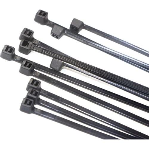 100Pcs 5*150 to 5*500 Self-Locking Cable Ties Black Plastic Nylon Zipper Wraps Strap Fastening Fixing Ring