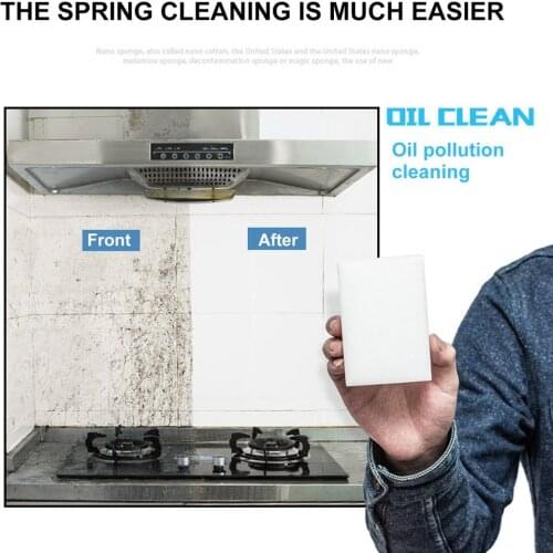 100pcs White Multi-functional Magic Sponge Home Kitchen Eraser Cleaner 100 x 60 x 20mm NW