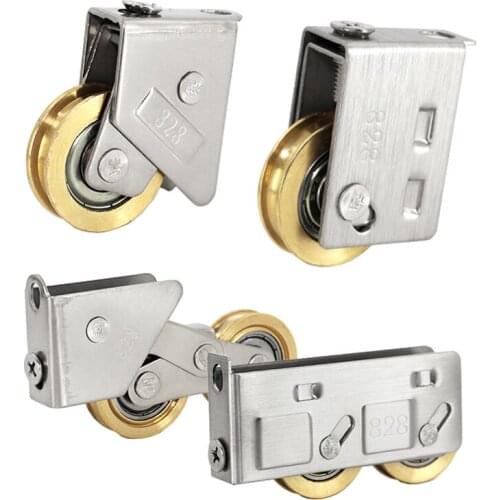 828 type window roller sliding door plastic steel window pulley Aluminum alloy windows brass wheel muted roller house hardware