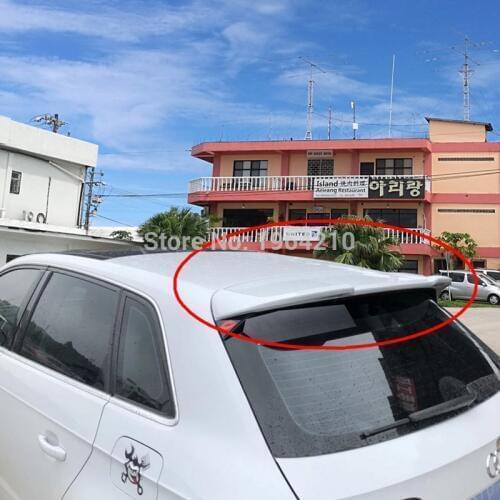 MONTFORD Car Styling ABS Plastic Unpainted Color Rear Spoiler Trunk Wing Decortaion 1Pcs For Audi A3 Hatchback 2014-2018 Spoiler