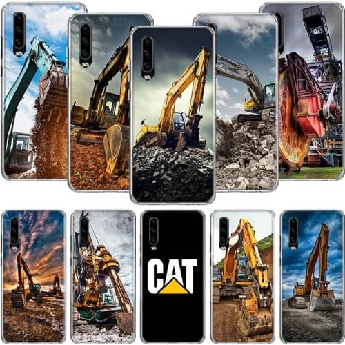 Excavating Machinery Bulldozer Man Phone Case For Huawei P30 P40 P20 P10 Mate 20 10 30 Lite Pro P Smart Z Plus Printing Cover Co
