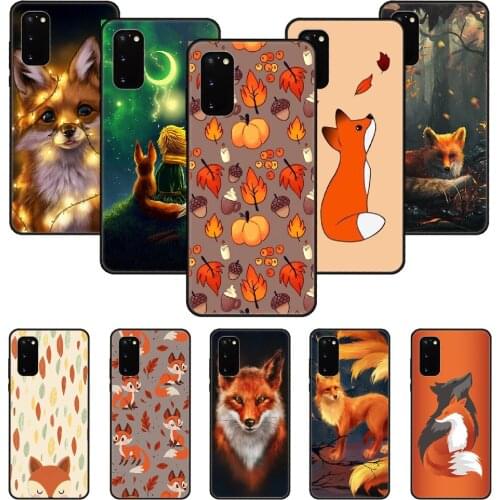 Phone Case For SamSung Galaxy S Note 10 20 7 6 9 8 Plus Edge E Ultra Lite Black Cover Waterproof 3D Hoesjes Animal The Fox