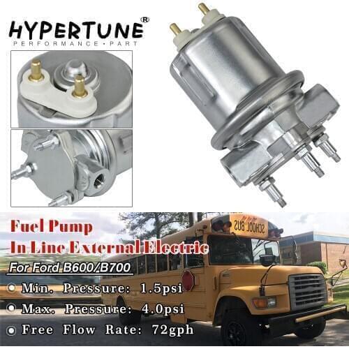 Electric Fuel Pump In Line External Pump Module 12 VDC 1.5psi-4psi 72gph 1/4-18 NPSF Male Terminal For Ford B600/B700 Bus OE Fit