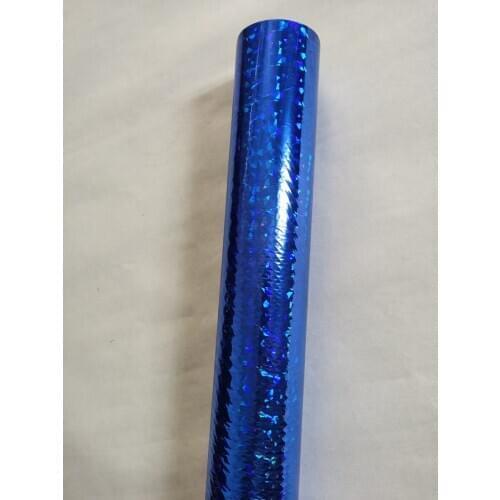 Hot stamping foil holographic foil blue broken glasses pattern hot press on paper or plastic heat transfer film 21cm x 120m