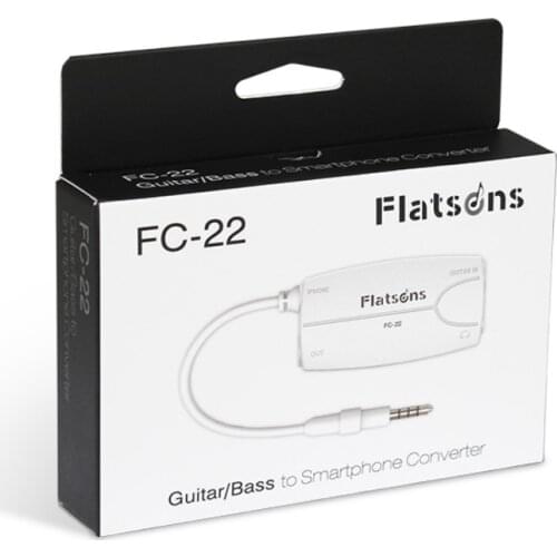 Flatsons Guitar/Bass Converter Audio Interface Connector Guitar Smart Kit to Smart Phone Tablet Connection
