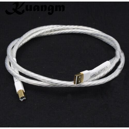 Hifi 1pcs Odin Silver plated Conductor interconnect USB cable with A to B plated gold connection USB audio digital cable