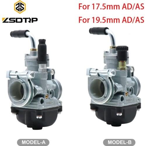 ZSDTRP Dellorto PHBG 17.5mm/19.5mm AS/AD Carburetor 4 Stroke 50cc-80cc Engine 4T Dellorto PHBG Carburetor For Scooter Moped