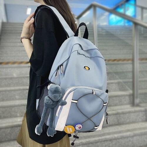 Cool Female Laptop Waterproof Backpack Reflective Strip Girl Cute Bag Travel Women Drawstring Backpack Fashion Lady Student Bags