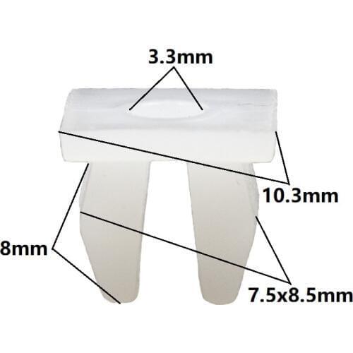 Square Head nut grommet molding clips plastic white retainer fixed car trim accessories mounting snaps