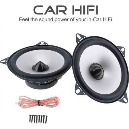 2 Pcs ! 4 Inch 60W 2 Way Auto Car Coaxial Hifi Speaker Vehicle Door Auto Audio Music Stereo Full Range Frequency Loudspeaker