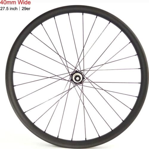 27.5 inch mtb bicycle wheel 40mm wide 30mm deep powerway M42 bearing 6 bolts hub carbon hookless superlight 29er MTB AM XC wheel