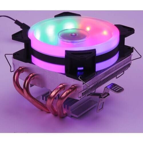 Copper Tubes Fans CPU Cooler LED CPU Cooling Fan PWM Silent CPU Cooler LGA/2011/115X/775/AMD 3Pin PC CPU Cooling Radiator R20