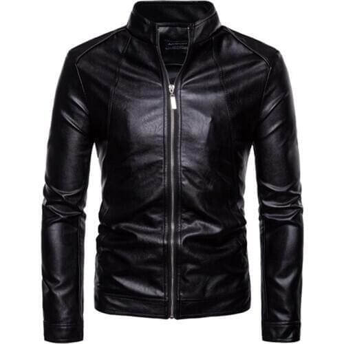 PU Leather Jacket Men Winter Fleece Military Casual Leahter Jacket Male Motorcycle Windbreaker Chaqueta Cuero Hombre