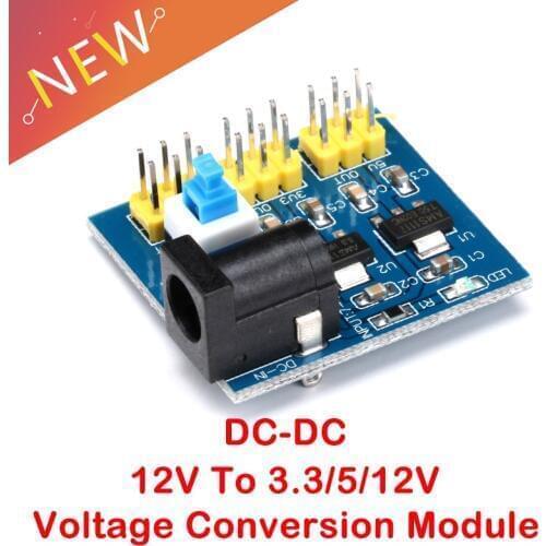 3.3V 5V 12V Power Supply Module Multi-Output Dc-Dc Voltage Conversion Module 12V To 3.3/5/12 with light