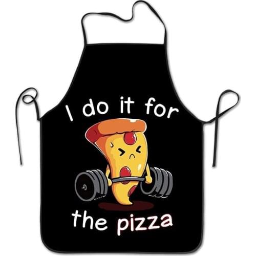Novelty Funny I Do It for The Pizza Apron for Baking Crafting Gardening Cooking Durable Easy Cleaning Creative Bib for Man and