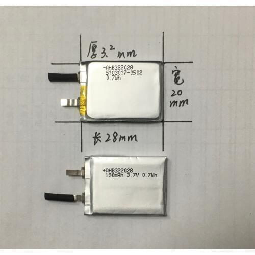 New 2PCS/Lot Original Replace AHB322028 Battery For TomTom Runner Cardio Smart Watch Batterie Accumulator