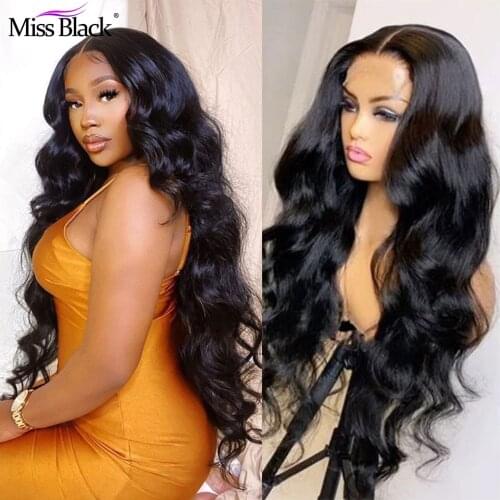 Brazilian 28 30 32inch 4x4 Closure Lace Front Human Hair Wigs Pre Plucked With Baby Hair Body Wave Lace Frontal Wig For Women
