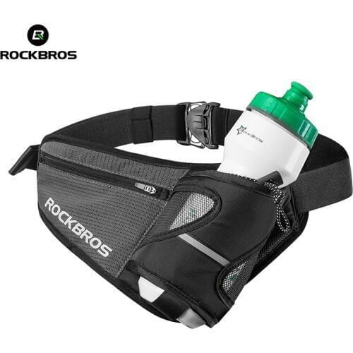 ROCKBROS Bike Cycling Sport Bag Reflective Climbing Water Bottle Belt Bag Backpack Travel Fitness Bag Waist Pack Outdoor Hiking