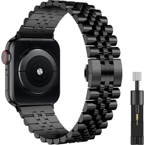 Metal Strap Compatible with Apple watch Band 44mm 42mm 40mm 38mm Stainless steel replacement strap for iwatch 6 5 4 3 2 SE band