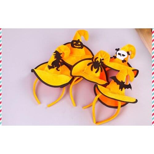 Halloween Party Pumpkin Sorceress Skull Hat Suitable For Costume Cap Plush Shape Festival Party Decoration Supplies Kids Favor