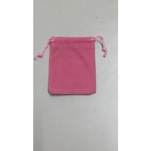 SPECIAL SALE 7*9cm pink velvet jewelry pouch gift pouch 100pcs small cheap drawstring bag for jewelry earing ring watch pouch