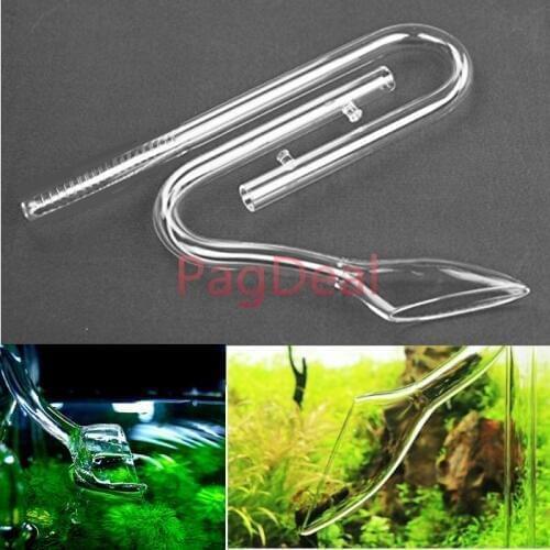 1 Set Aquarium 12/16mm Glass Lily Pipe Inflow Violet Outflow Tube with Sucker for Fish Planted Tank Water Skimmer Filter Tubing
