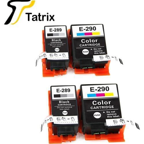 Tatrix 4PK T289 T290 E-289 E-290 China Premium Color Compatible Inkjet Printer Cartridge for Epson WorkForce WF-100