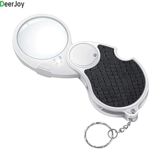 Magnifying Glass with Light Lighted Magnifying Glass 5X Handheld Pocket Magnifier Small Illuminated Folding Hand Held Magnifier