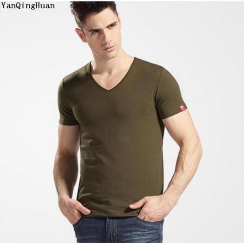 YANQINGHUAN Mens Summer T-shirts