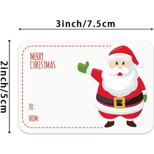 YYSD 250pcs 6 Designs Adhesive Christmas Gift Name Tags XMAS Stickers Present Seal Labels Christmas Decals Gift Package Decor