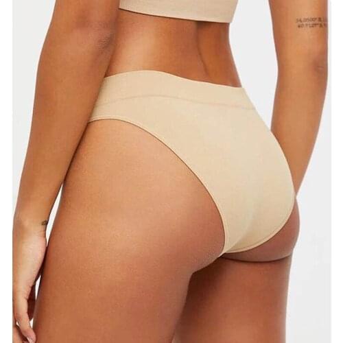 Women Cotton Panties G String High Elasticity Briefs Thong Mid-Waist Underwear Soft Undies Female Panty Dropshipping S-XL