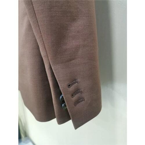 Women Blazer or Trousers Double Breasted Long Sleeve Loose Simple Coat Drawstring High Waist Long Trousers Office Lady Set