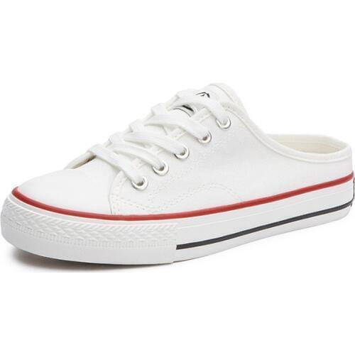 Famous Brand Design Canvas Shoes Korean-Style Summer 2020 New Style Lazy Slipper Casual All-match Womens Canvas Shoes
