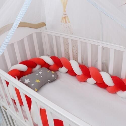3M Length Crib Fence Bumper Braided long knotted 3Braids Long Knotted Braid Pillow Baby Bedding