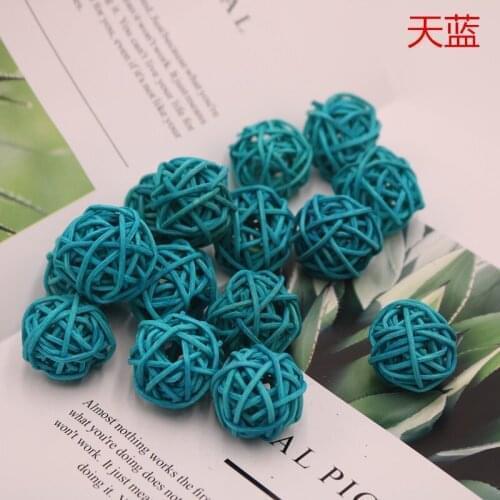 7@# 1Pcs/3Cm Kawaii Ornament Rattan Ball Decorative Stakes & Wind Spinners Yard Planter Colorfulstakes Indoor and Outdoordecor