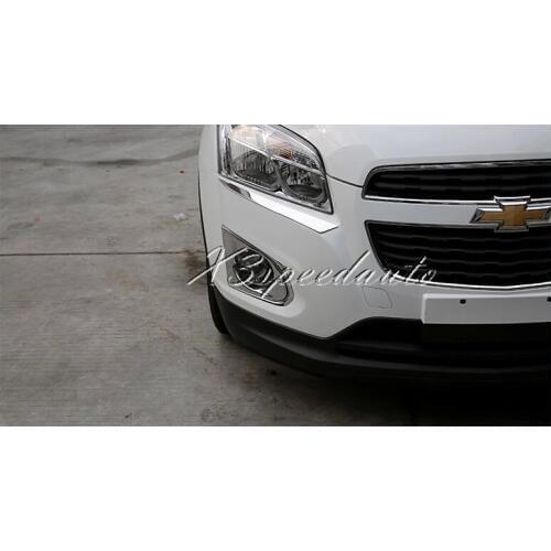 Free Shipping Car Stickers Chromed Front Fog Light Cover Trim For Chevrolet TRAX 2014-2016