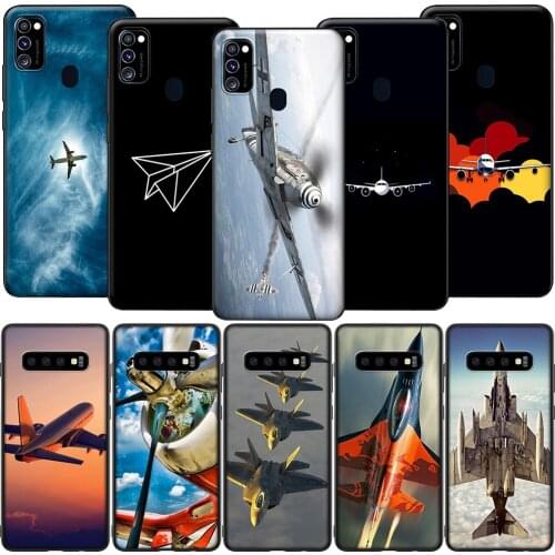 GX68 Fighter Propeller Plane Aircraft Airplane Case for Samsung S6 S7 Edge S8 S9 S10 S10E S20 Fe S21 S21s S30 Ultra Plus Lite