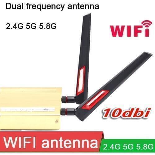 2.4G 5G 5.8G WIFI antenna dual frequency 10db 8Db FOR WiFi swept jammer wireless network card router Antenne 2.4Ghz 5Ghz 5.8ghz