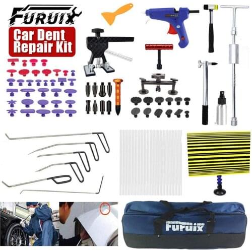 Paintless Dent Repair Tools,Dent Removal Tools with Slider Hammer Lifter Dent Lifter, Bridge Puller Set, Pro Pulling Tabs Kit