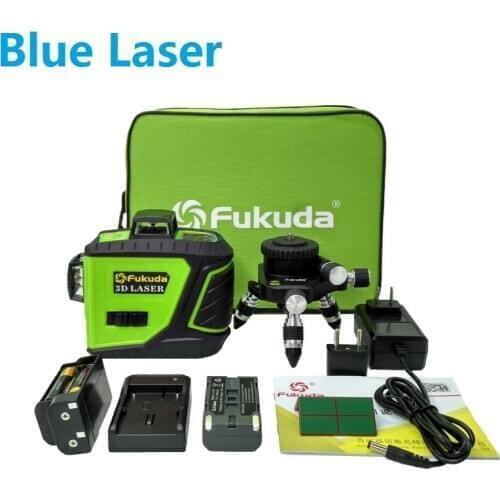 Fukuda rotary laser level 360 12 lines 3D green beam laser leveler Self-Leveling Horizontal Vertical Cross laser line MW-93T new