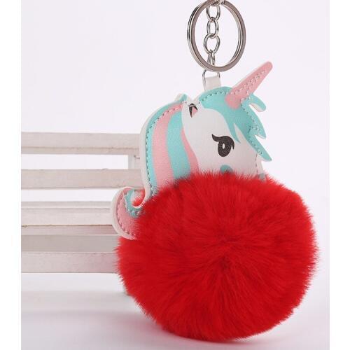 Kawaii keychain plush key chain cute lovely unicorn Plush Keychain animal bag Pendant Keyring Holder For boy /gilrs