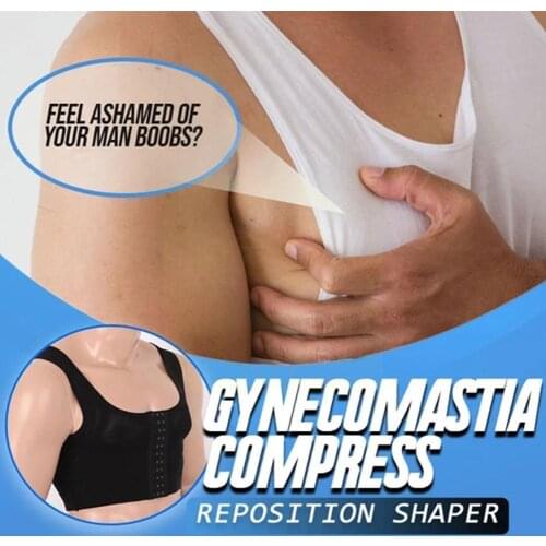 Men Gynecomastia Shaper Slimming Chest Corset Compression Sleeveless Building Shipping Free Correct Posture Body Tops K1L6