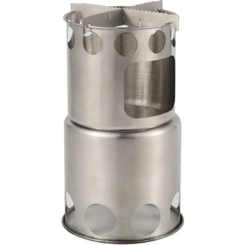 2021 New Portable Mini Camping Folding Windproof Stove Outdoor Barbecue Cookware Round Hotplate Furnace Wood Burner Cook Heater