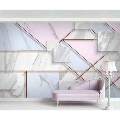 Nordic solid stone geometric living room and bedroom background wall decoration wallpaper murals