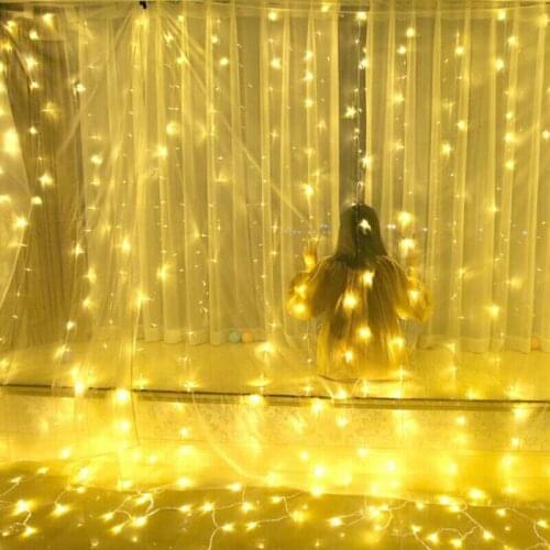 4x6m Fairy Light LED Window Curtain String Light Wedding Party Garden Home Decoration