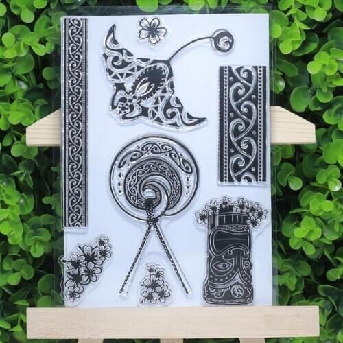 Knitted Hollow lace flower background tansparent clear stamps for Scrapbooking/Sewing fabric/Card Making set decoration supply