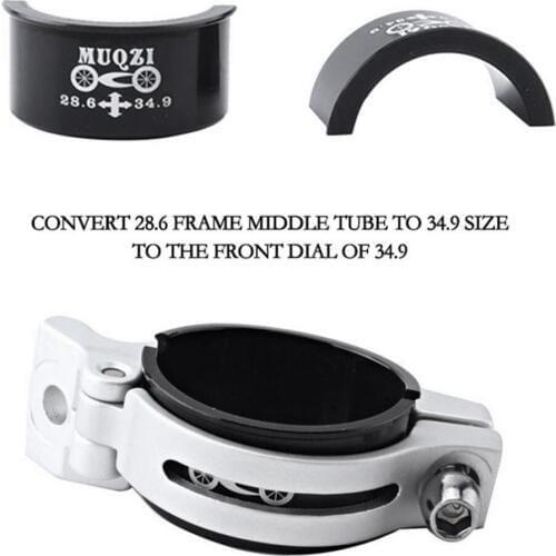 Bicycle Bike Front Derailleur Clip Adapter Clamp Diameter Converter 28.6mm to 34.9mm
