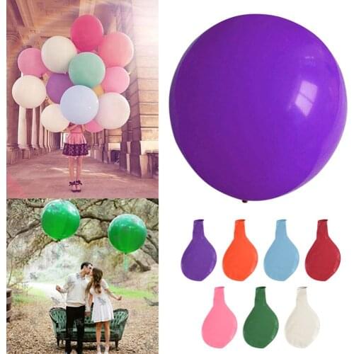 1Pc Colorful Blow Up 36 Inches Balloon Ball Helium Inflable Big Latex Balloons for A Birthday Party or Wedding Decoration